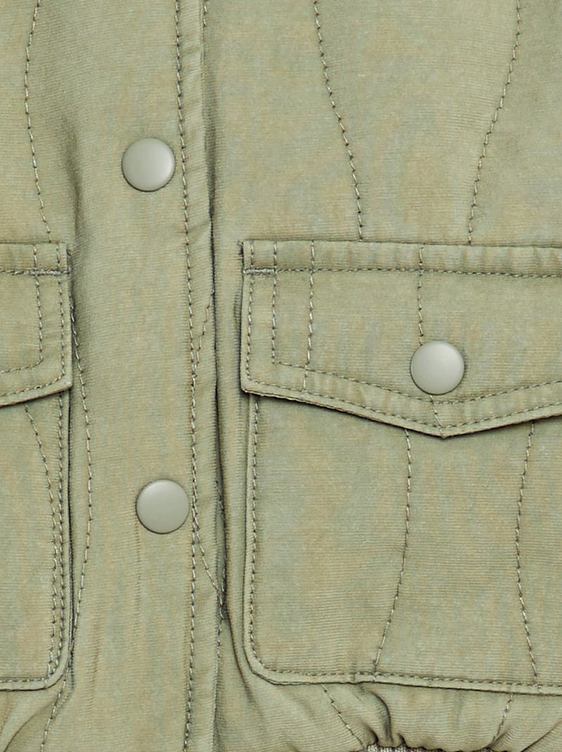 Casaco acolchoado com molas de pressão CAQUI - Kiabi