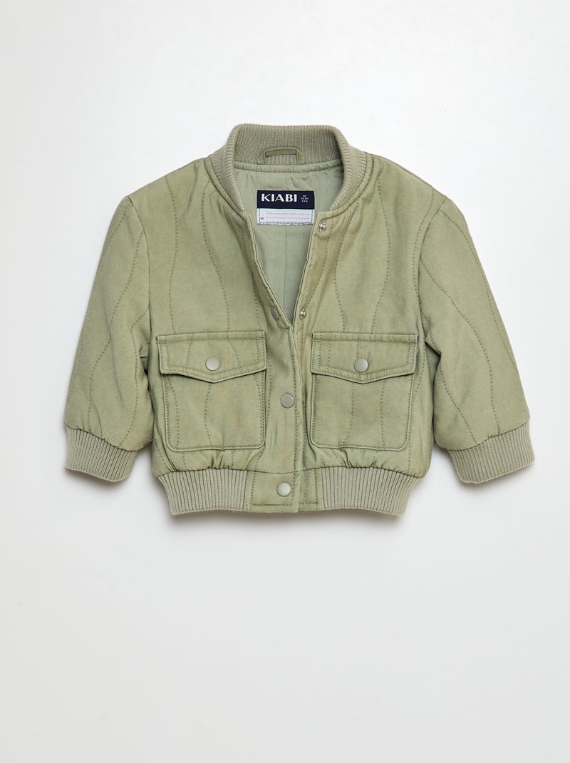 Casaco acolchoado com molas de pressão CAQUI - Kiabi