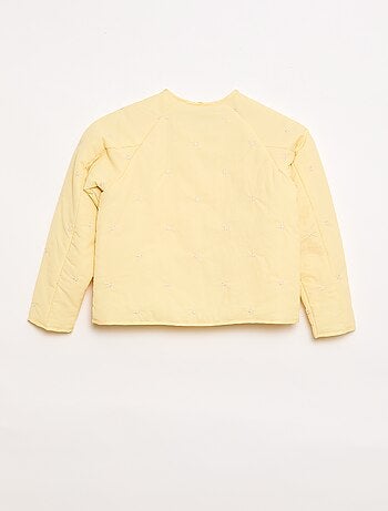 Casaco acolchoado com motivo bordado