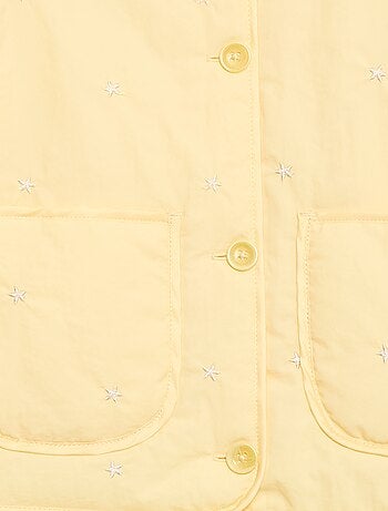 Casaco acolchoado com motivo bordado