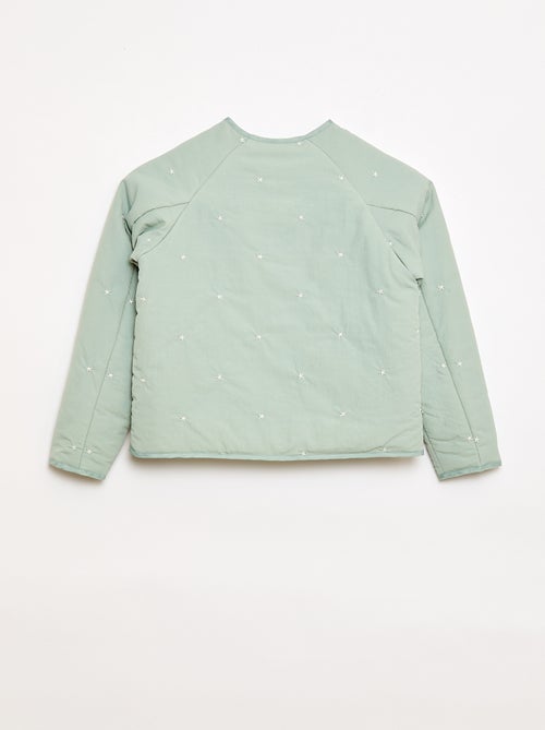 Casaco acolchoado com motivo bordado - Kiabi