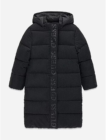 Casaco acolchoado comprido com capuz - guess kids
