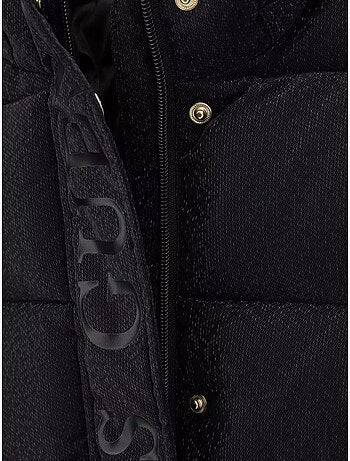Casaco acolchoado comprido com capuz - guess kids
