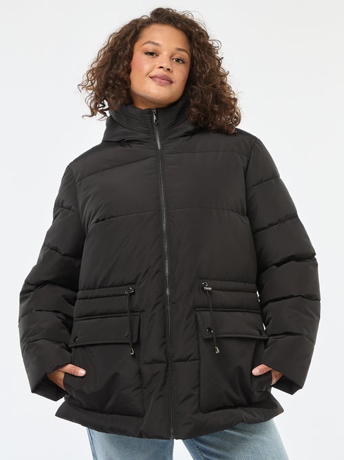 Casaco acolchoado comprido liso - Kiabi