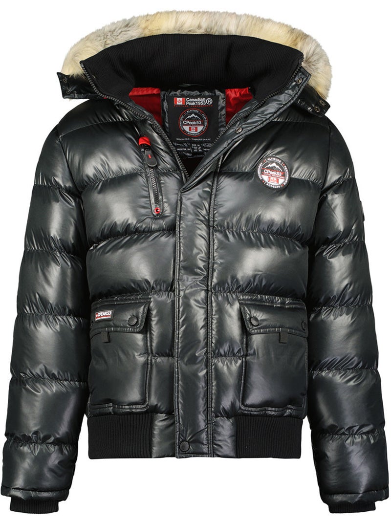 Casaco acolchoado corta-vento bugseak – canadian peak Preto - Kiabi