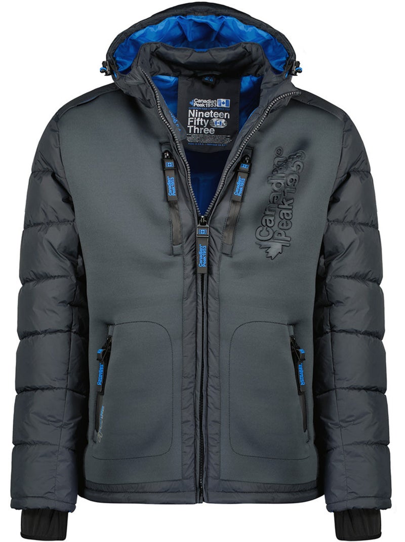 Casaco acolchoado corta-vento com gola subida beachweak – canadian peak Cinza escuro - Kiabi