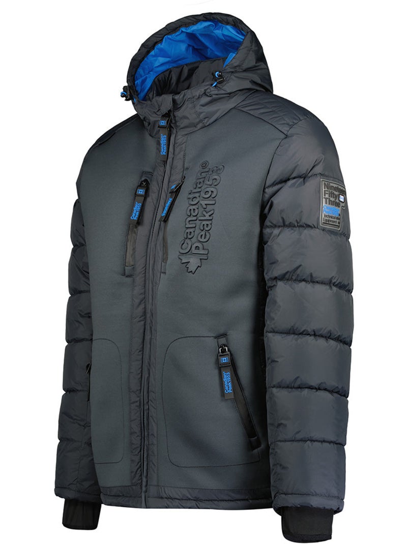 Casaco acolchoado corta-vento com gola subida beachweak – canadian peak Cinza escuro - Kiabi