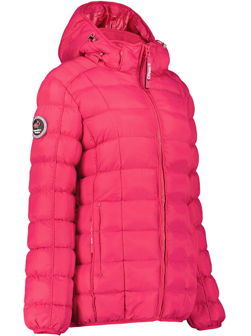 Casaco acolchoado curto com capuz amovível bambolineak – canadian peak Rosa-fúcsia - Kiabi