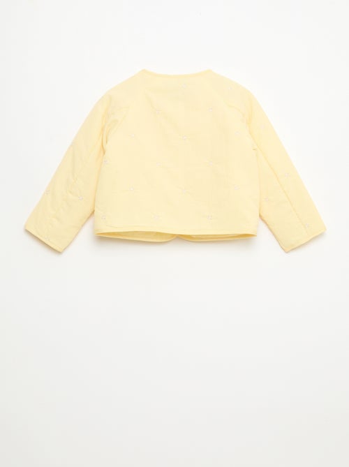 Casaco acolchoado de gola redonda em tecido impermeável - Kiabi