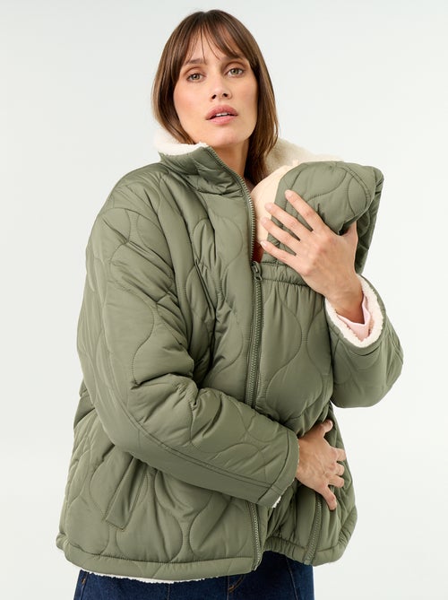 Casaco acolchoado de maternidade com interior em sherpa - Kiabi Casaco acolchoado de maternidade com interior em sherpa - Kiabi