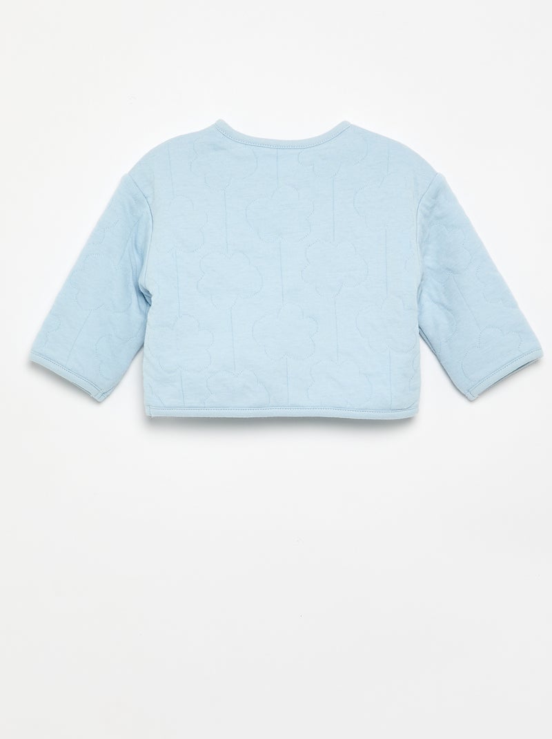 Casaco acolchoado e com molas reversível Azul - Kiabi