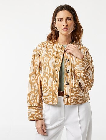Casaco acolchoado estampado