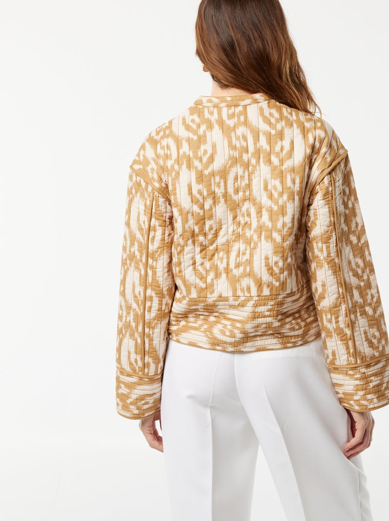 Casaco acolchoado estampado BEGE - Kiabi