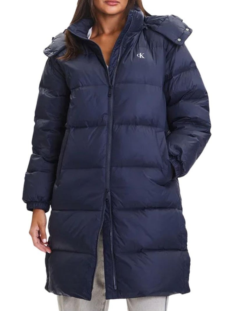 Casaco Acolchoado Feminino Calvin Klein Jeans Essential Azul Marinho Azul-marinho - Kiabi