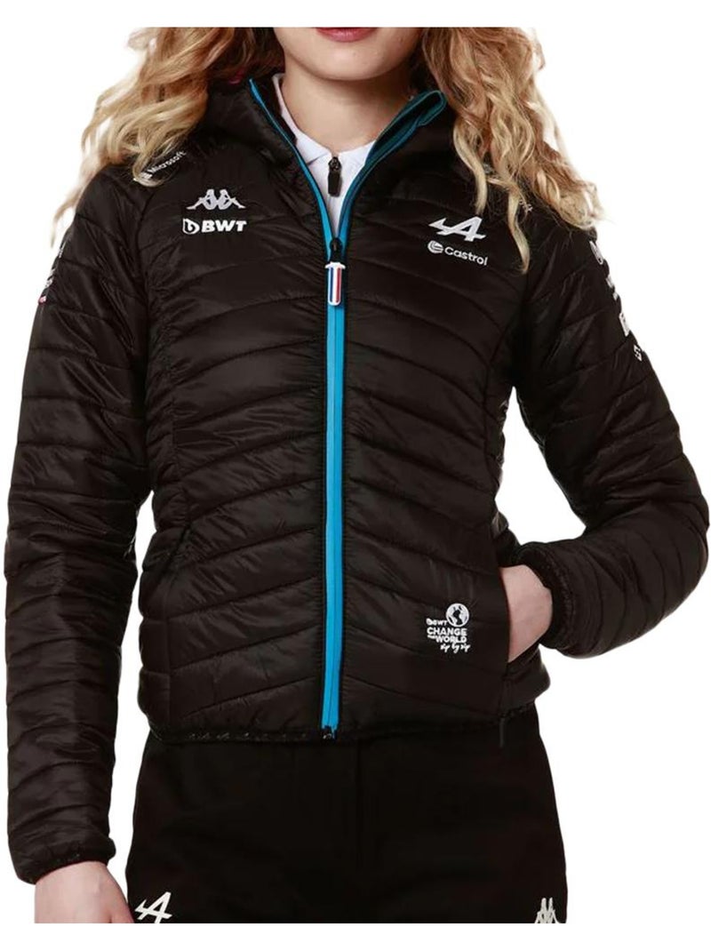 Casaco acolchoado feminino kappa abawou preto/turquesa Preto - Kiabi