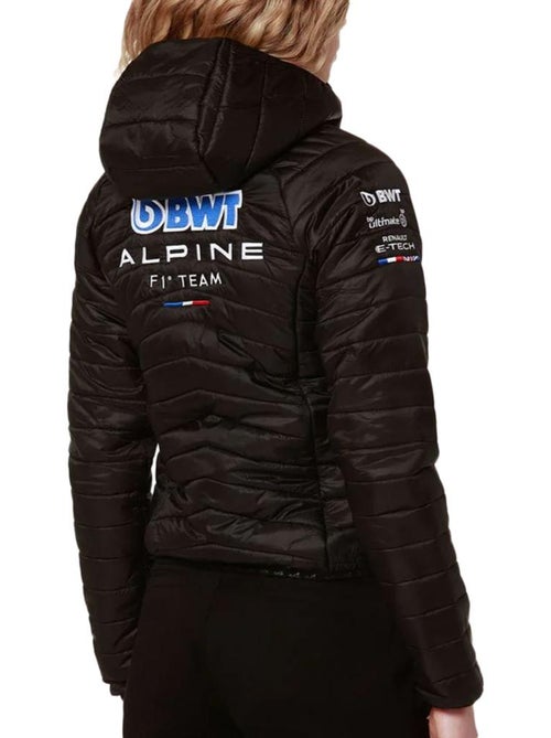 Casaco acolchoado feminino kappa abawou preto/turquesa - Kiabi Casaco acolchoado feminino kappa abawou preto/turquesa - Kiabi