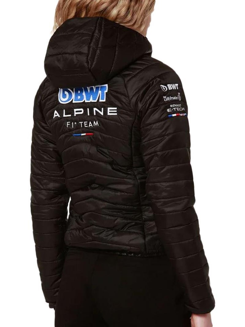 Casaco acolchoado feminino kappa abawou preto/turquesa Preto - Kiabi