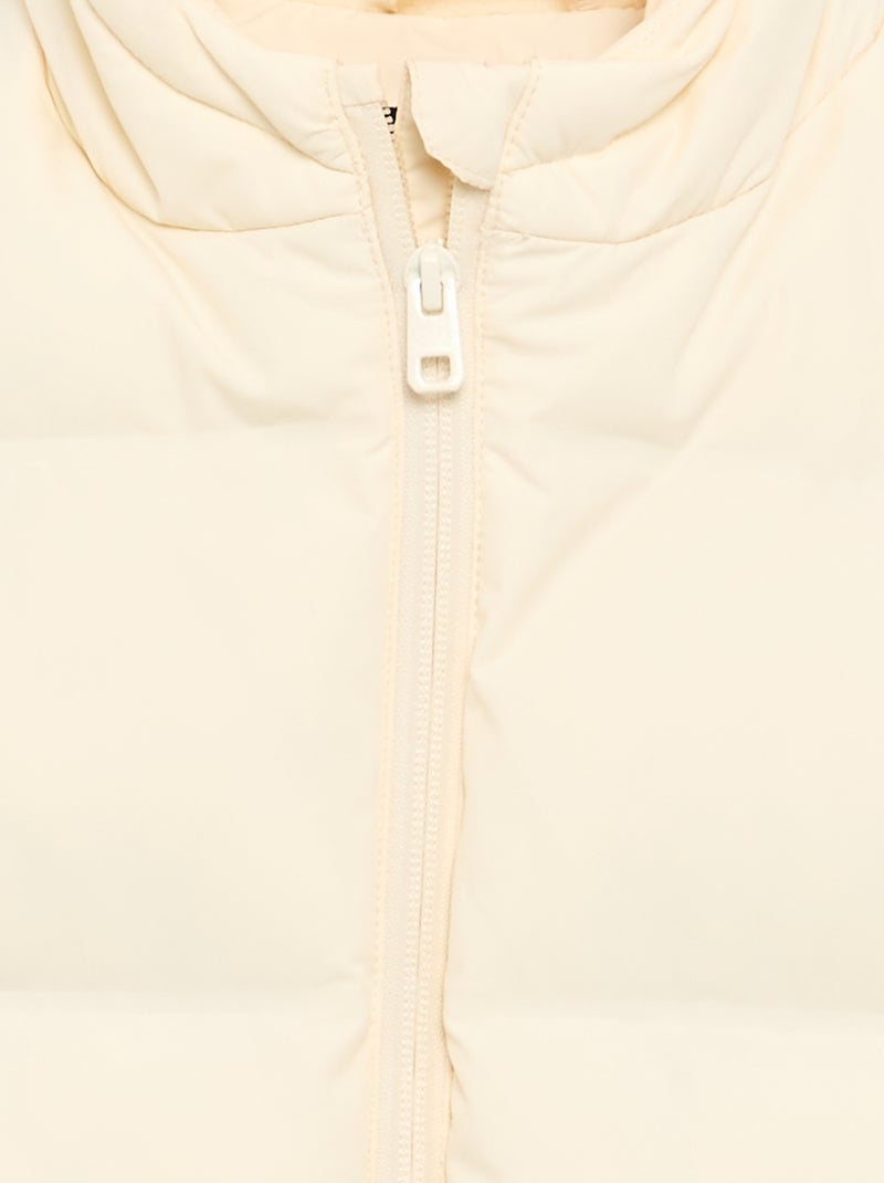 Casaco acolchoado forrado Branco - Kiabi