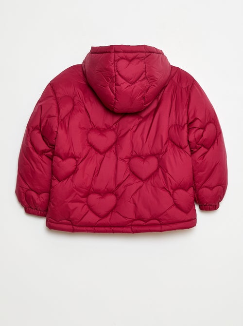 Casaco acolchoado impermeável 'corações' - Kiabi