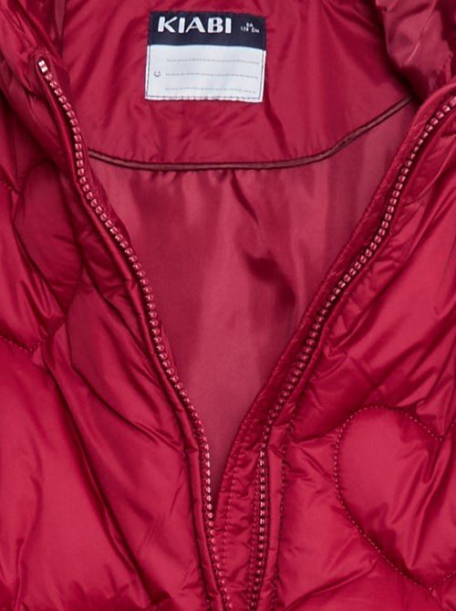 Casaco acolchoado impermeável 'corações' - Kiabi