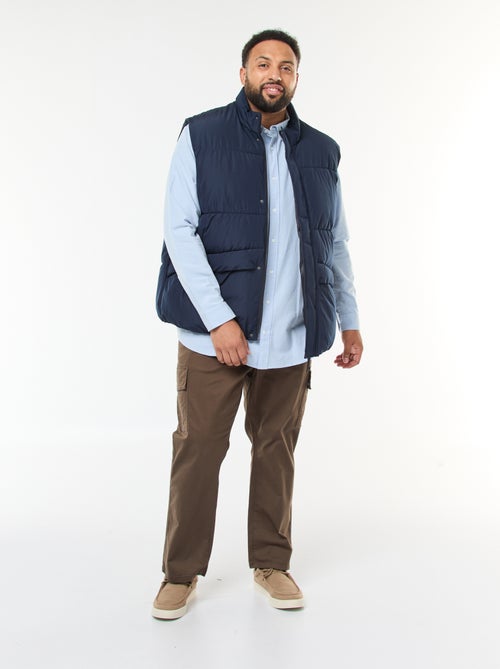 Casaco Acolchoado Impermeável Sem Mangas Liso - Kiabi