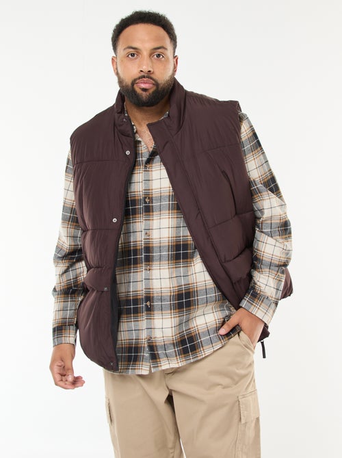 Casaco Acolchoado Impermeável Sem Mangas Liso - Kiabi