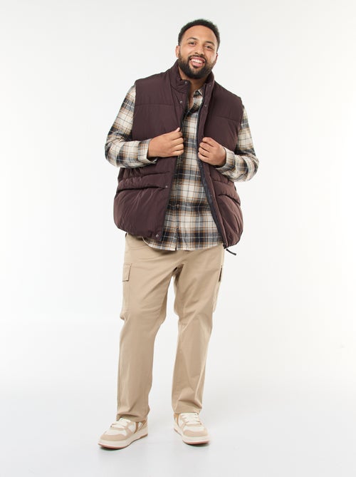 Casaco Acolchoado Impermeável Sem Mangas Liso - Kiabi