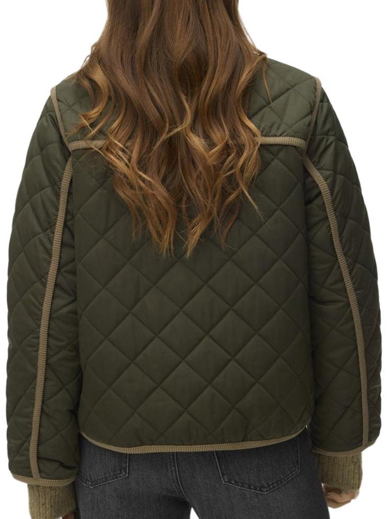 Casaco acolchoado kaki vero moda mily para mulher Verde cáqui claro - Kiabi