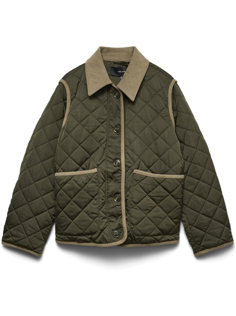 Casaco acolchoado kaki vero moda mily para mulher Verde cáqui claro - Kiabi