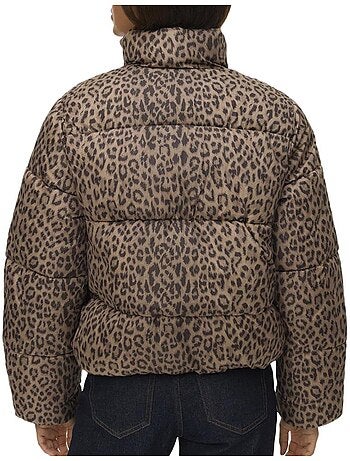 Casaco Acolchoado Leopardo Castanho Vero Moda