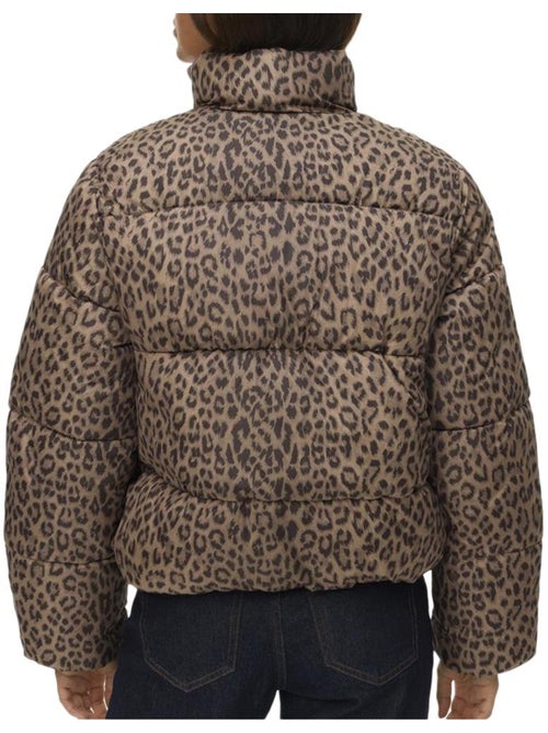 Casaco Acolchoado Leopardo Castanho Vero Moda - Kiabi Casaco Acolchoado Leopardo Castanho Vero Moda - Kiabi