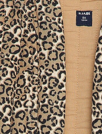 Casaco acolchoado leopardo sem mangas