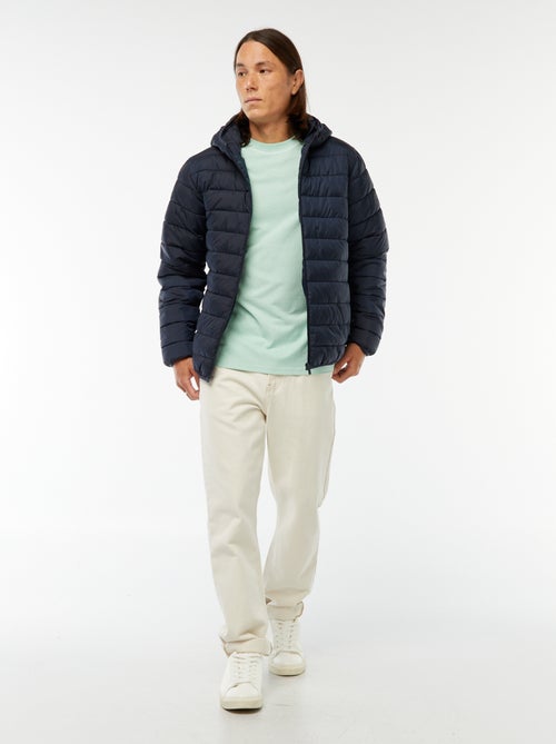 Casaco Acolchoado Leve com Capuz - Kiabi