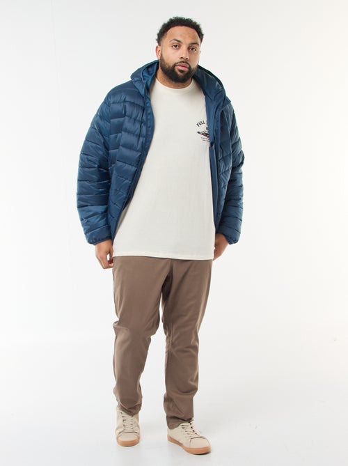 Casaco Acolchoado Leve com Capuz - Kiabi