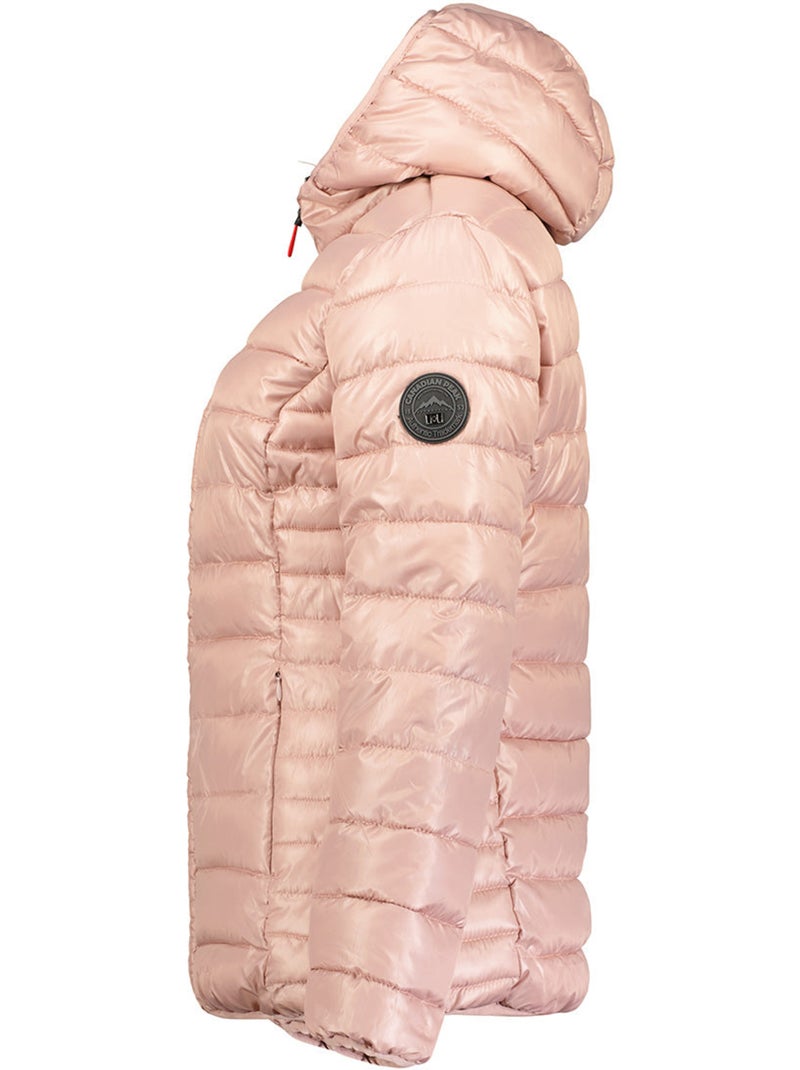 Casaco acolchoado leve com capuz colombiana – canadian peak Rosa-pálido - Kiabi