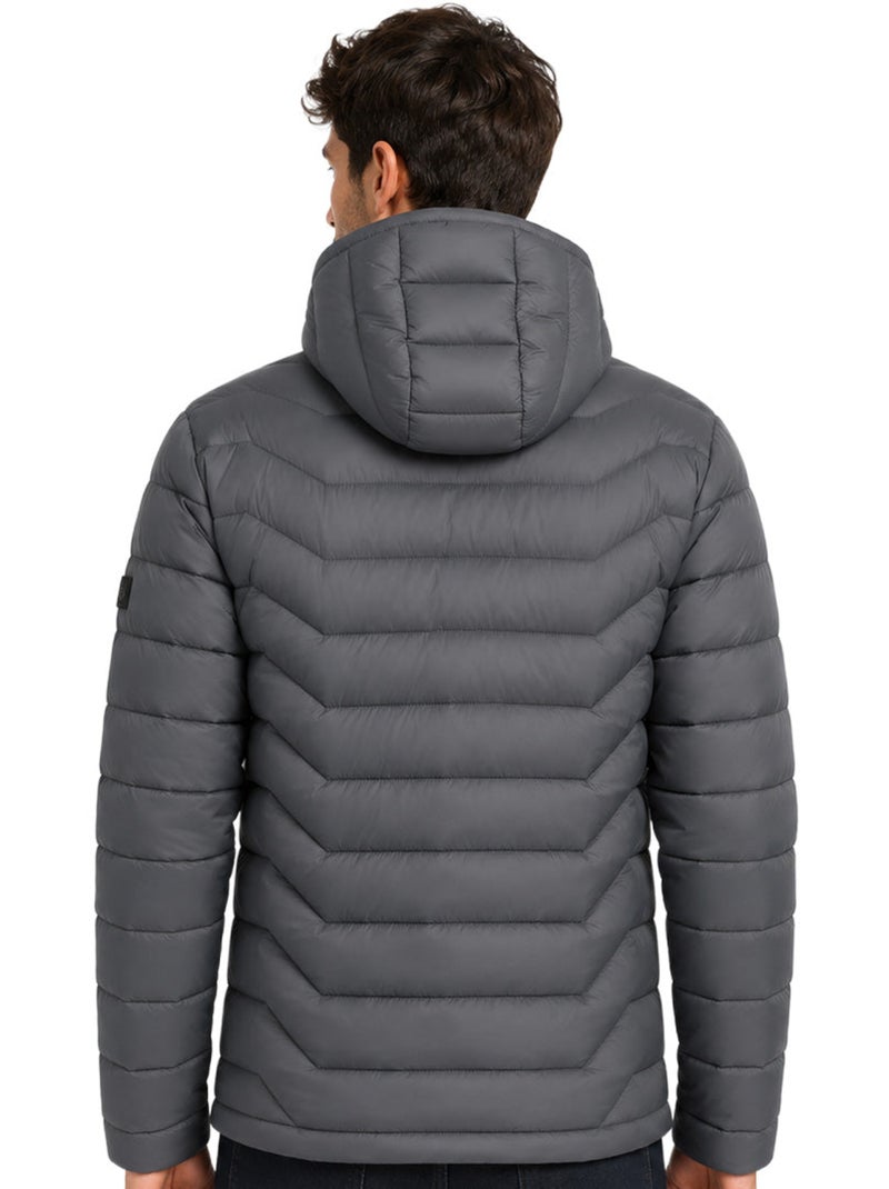 Casaco acolchoado leve com capuz copainoral hood – kaporal Cinza escuro - Kiabi
