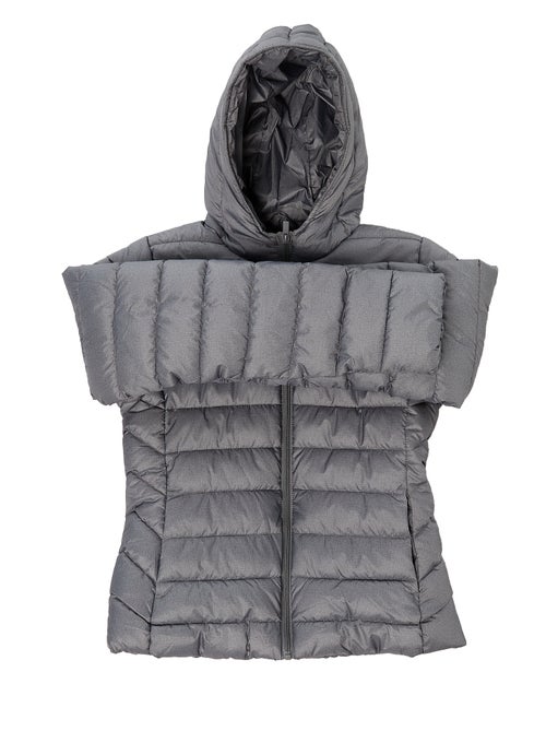 Casaco Acolchoado Leve com Capuz Liso - Kiabi