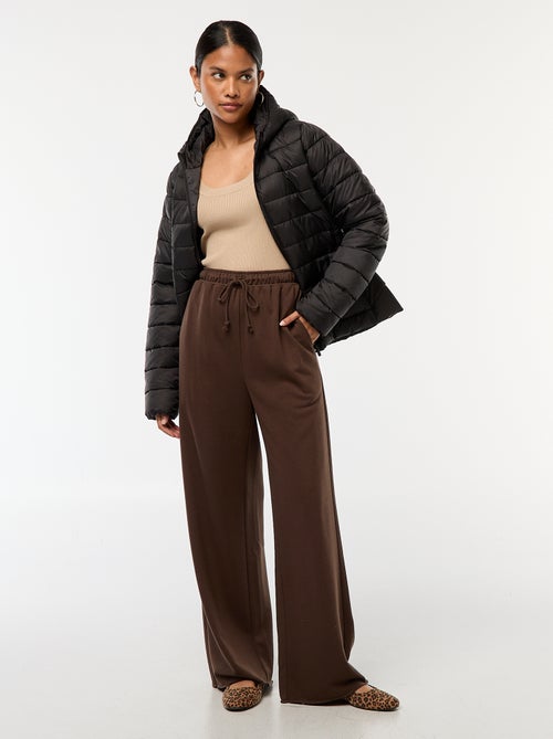 Casaco Acolchoado Leve com Capuz Liso - Kiabi