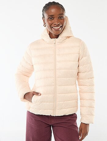 Casaco Acolchoado Leve com Capuz Liso