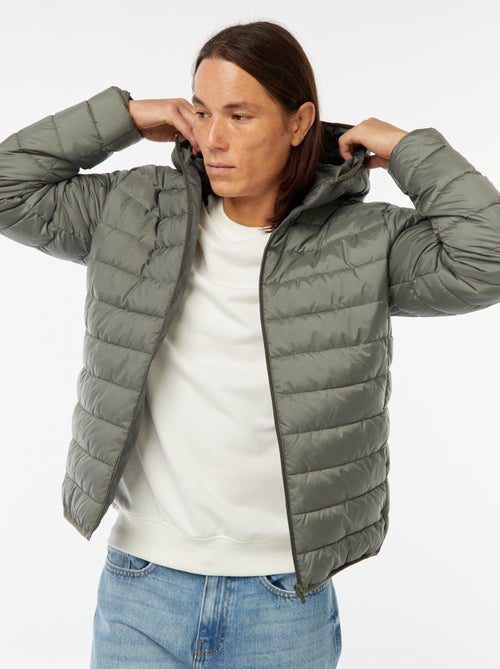 Casaco Acolchoado Leve com Capuz - Kiabi