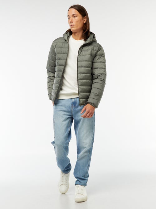 Casaco Acolchoado Leve com Capuz - Kiabi