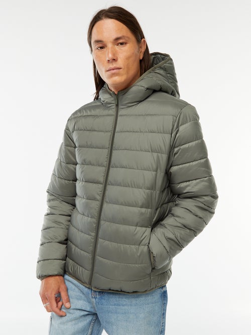 Casaco Acolchoado Leve com Capuz - Kiabi