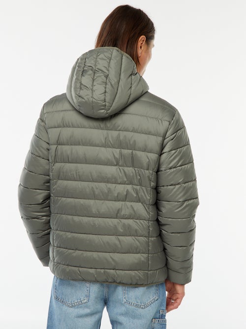 Casaco Acolchoado Leve com Capuz - Kiabi