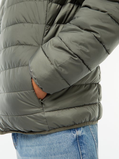 Casaco Acolchoado Leve com Capuz - Kiabi