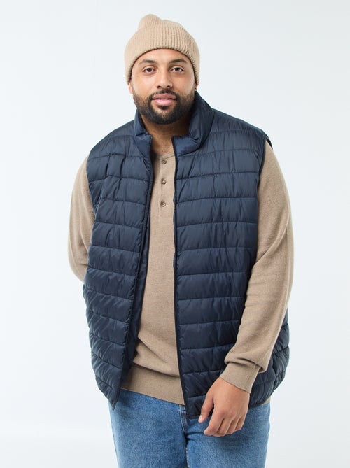 Casaco Acolchoado Leve Sem Mangas com Gola Alta - Kiabi