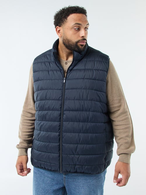 Casaco Acolchoado Leve Sem Mangas com Gola Alta - Kiabi