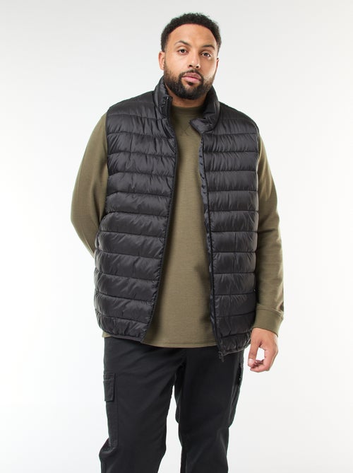 Casaco acolchoado leve sem mangas com gola alta - Kiabi