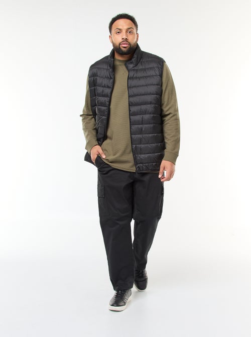 Casaco acolchoado leve sem mangas com gola alta - Kiabi