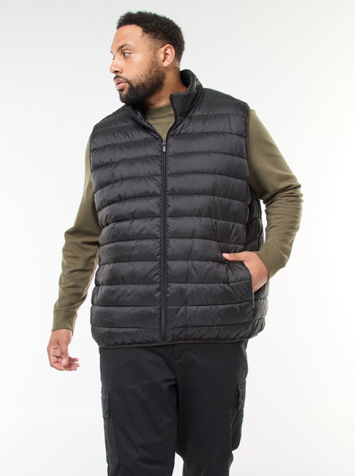 Casaco acolchoado leve sem mangas com gola alta - Kiabi