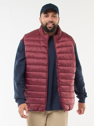 Casaco acolchoado leve sem mangas com gola alta